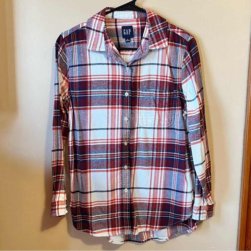 Gap - Flannel - Women - Medium - Button Down - Women’s - Long Sleeve - Plaid